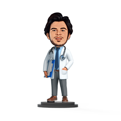 Avatar Studio Personalized Gift for Friends, Brother, BFF, Boyfriend, Father Character Caricature Photo Frame Unique Design Customized Gift for Friends & Family  (DOCTOR MAN -2)-7 Inches