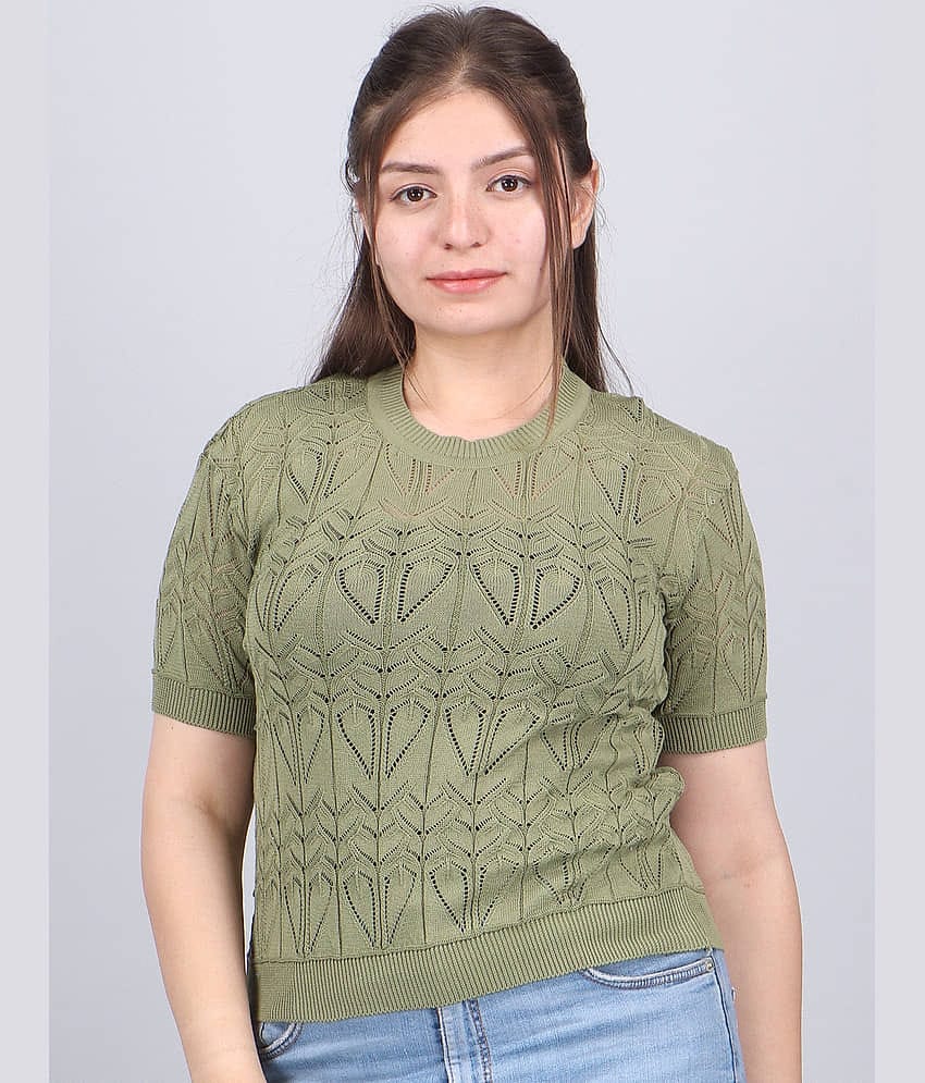 FEVERFEW Women's Cotton Blend Regular Top ( Black )