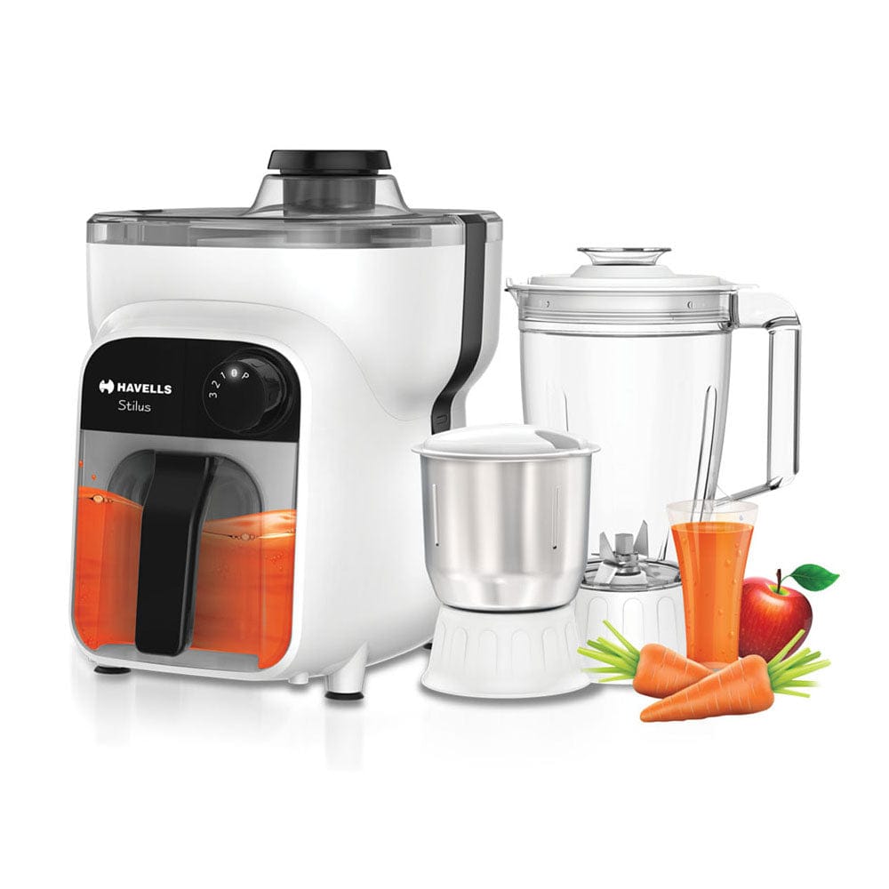 HAVELLS 500W STILUS 3 JAR JUICER MIXER GRINDER White