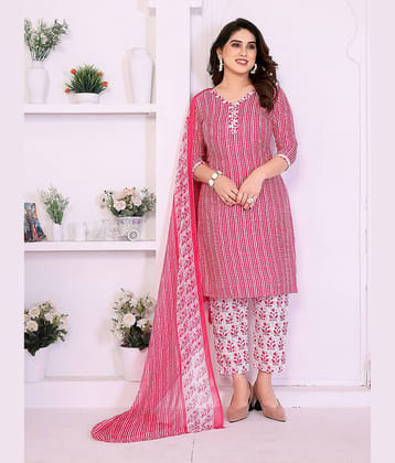 Kashvi Women Crepe Unstitched Dress Material ( Pink )