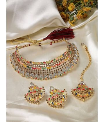 Sukkhi Multi Color Alloy Necklace Set ( Pack of 1 )