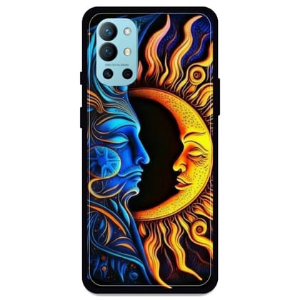 Sun & Moon Art - Glossy Metal Silicone Case For OnePlus Models-OnePlus 9R