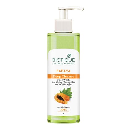 Biotique Bio Papaya Visivly Flawless Face Wash For All Skin Types (200ml)-200ml