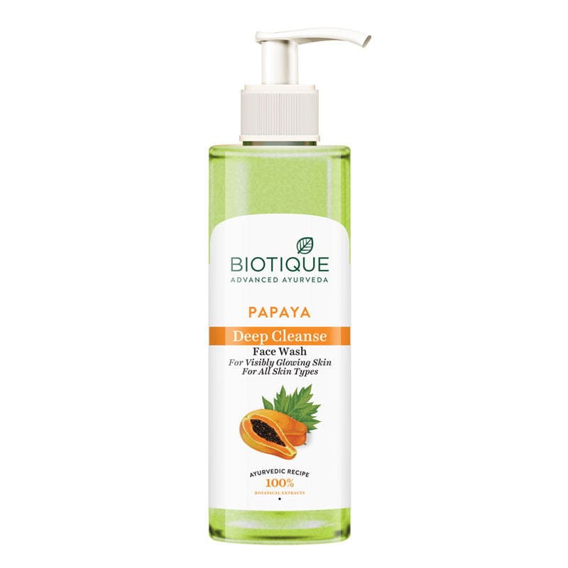 Biotique Bio Papaya Visivly Flawless Face Wash For All Skin Types (200ml)-200ml
