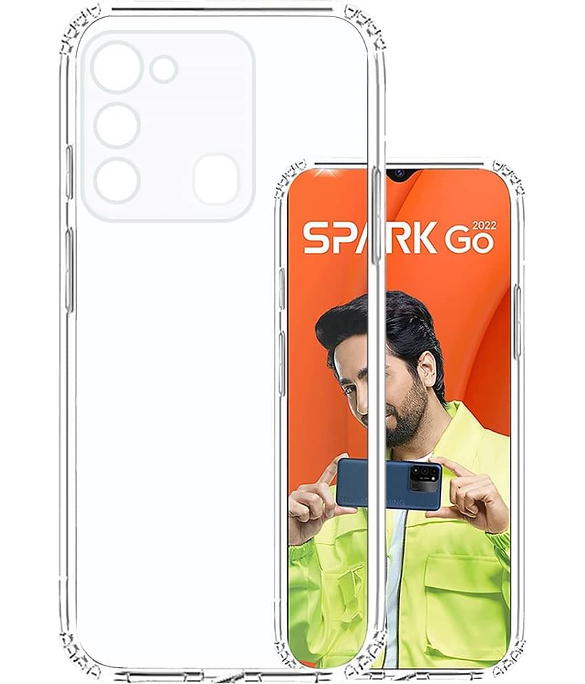 Spectacular Ace - Transparent Silicon Plain Cases Compatible For Tecno Spark Go 2022 ( Pack of 1 )