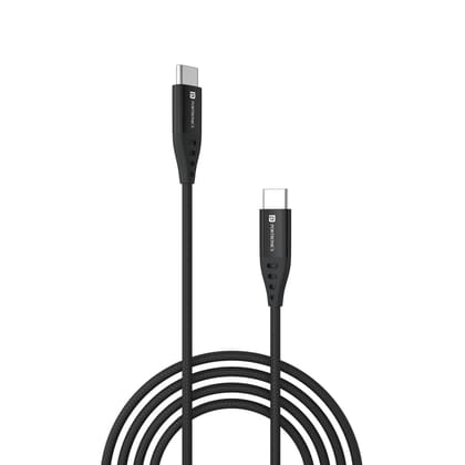 Portronics Konnect Type C to Type C Data and Charging Cable (Black)