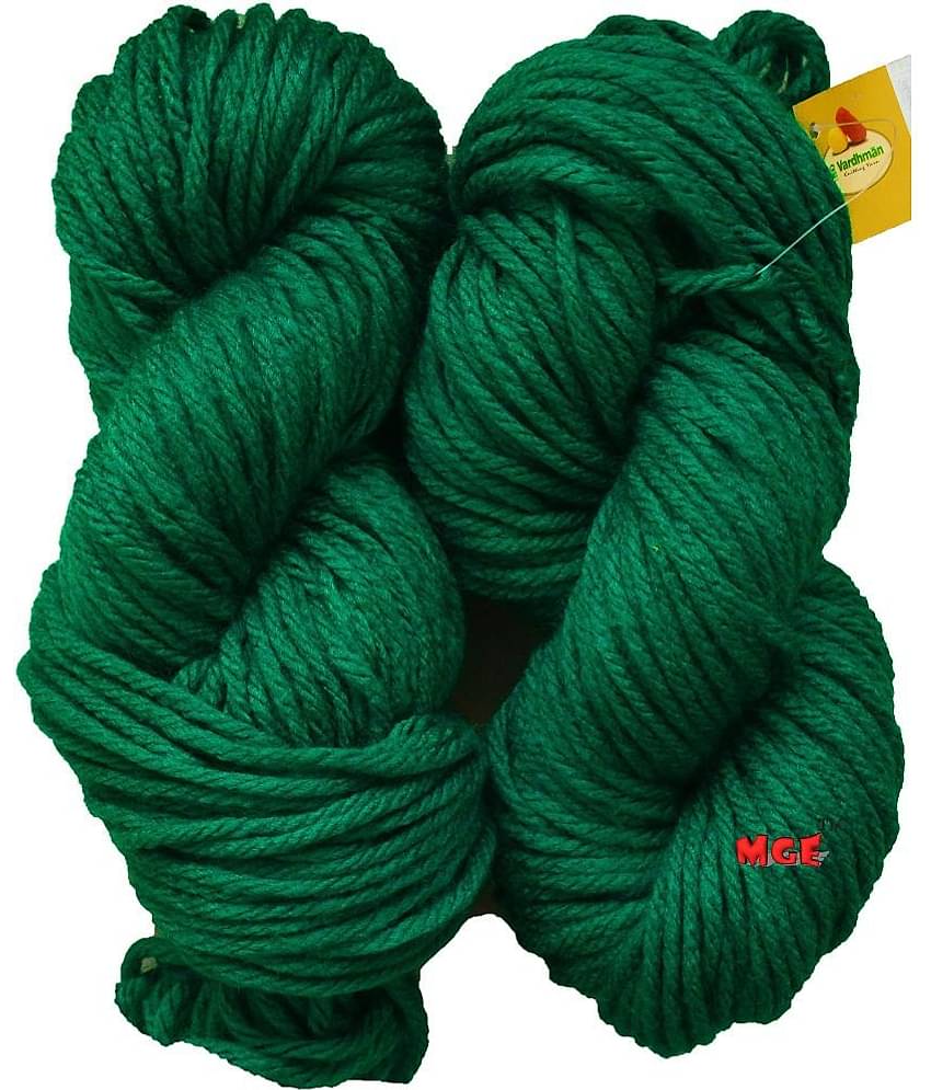 Vardhman Knitting Yarn Thick Chunky Wool, Leaf Green 300 gm Best Used with Knitting Needles, Crochet Needles Wool Yarn for Knitting. by Vardhman