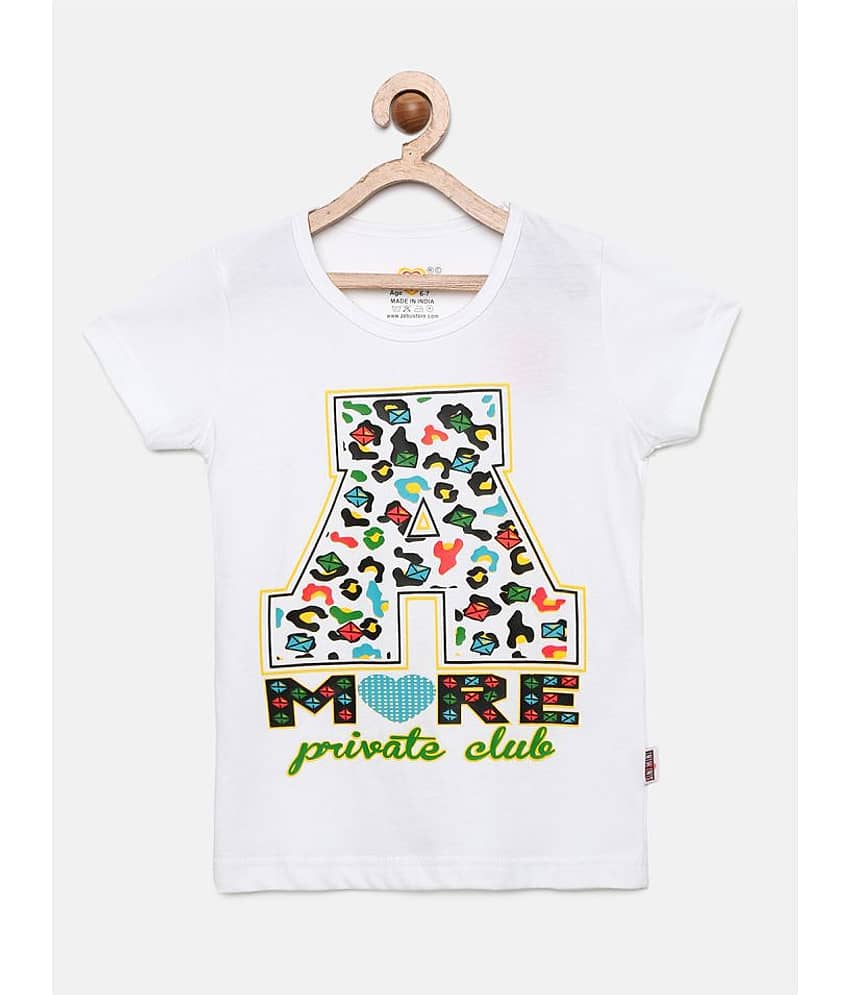 Sinimini Pack of 1 Girls 100% Cotton T-Shirts ( Multi )