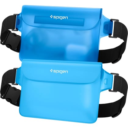 Spigen Waterproof Mobile Pouch (A620) for iPhone, Samsung Galaxy, Google Pixel and All Other Smartphones up to 8.7 Inches, Mobile Waterproof Pouch IPX8 Certified (Pack of 2, Sea Blue) Spigen Waterproof Mobile Pouch (A620) for iPhone, Samsung Galaxy, Goog