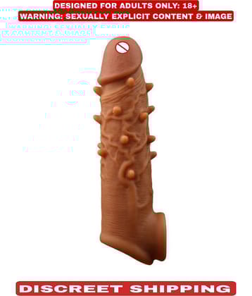 6 INCH PREMIUM QUALITY SILICONE DOUBLE HOLE REUSABLE PANIS SLEEVE FOR MEN BY KAMAHOUSE (LOW PRICE SEX TOY)