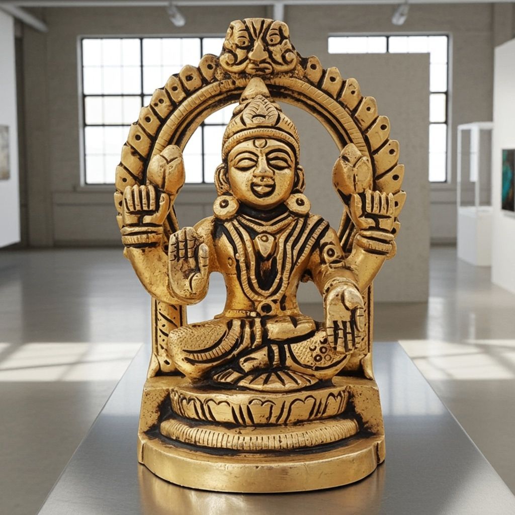 Brass Showpiece Laxmi Ji God Idol Statue (BSMAS1643 L)