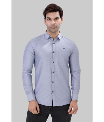 JVNINE - Be Unique 100% Cotton Regular Fit Self Design Full Sleeves Men's Casual Shirt - Grey ( Pack of 1 ) - None