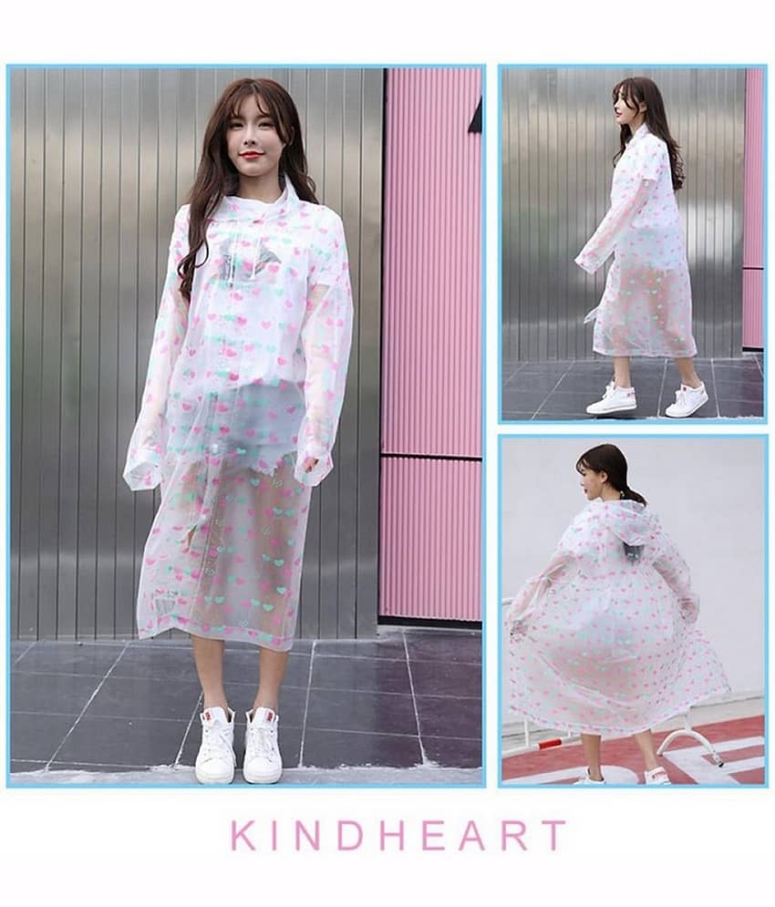 Infispace Polyester Long Raincoat - Multi Color