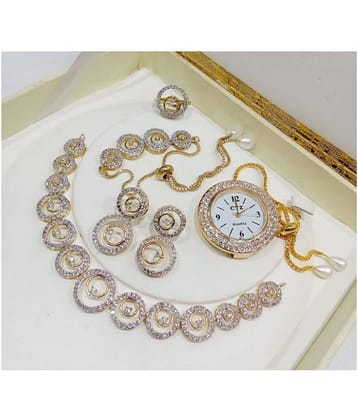 Navya Collections Alloy Golden Choker Contemporary/Fashion Gold Plated Necklace set Combo