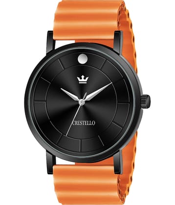 Crestello - Orange Silicon Analog Men's Watch
