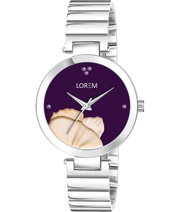 Lorem Silver Metal Analog Womens Watch