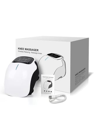Cordless Knee Massager for Joint Pain, Shoulder, Elbow | 3 Adjustable Heat and Vibration,Red Light Therapy, LED Touch Screen, Cramps, Relieves, Physiotherapy Arthritis for Women and Men