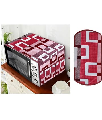 E-Retailer Set of 2 Polyester Purple Microwave Oven Cover -