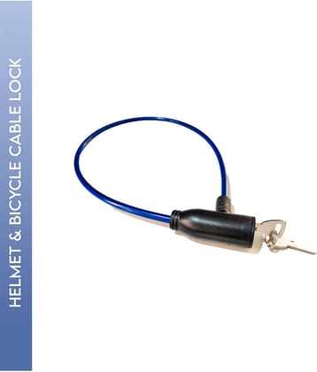 LXMI Aluminium Cable Lock For Helmet & Bicycle (Thin) Multicolour Cable Type Helmet Lock - Key Lock