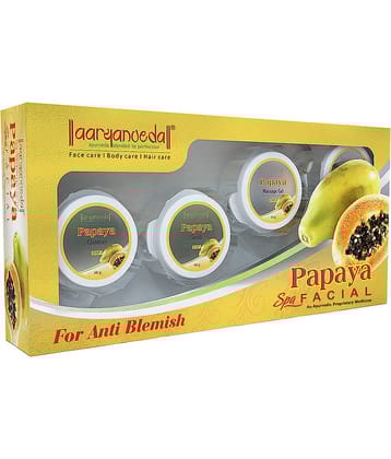 Aaryanveda Papaya Facial Kit ,Skin Brightening & Revitalizing Treatment for a Glowing Skin, 210g