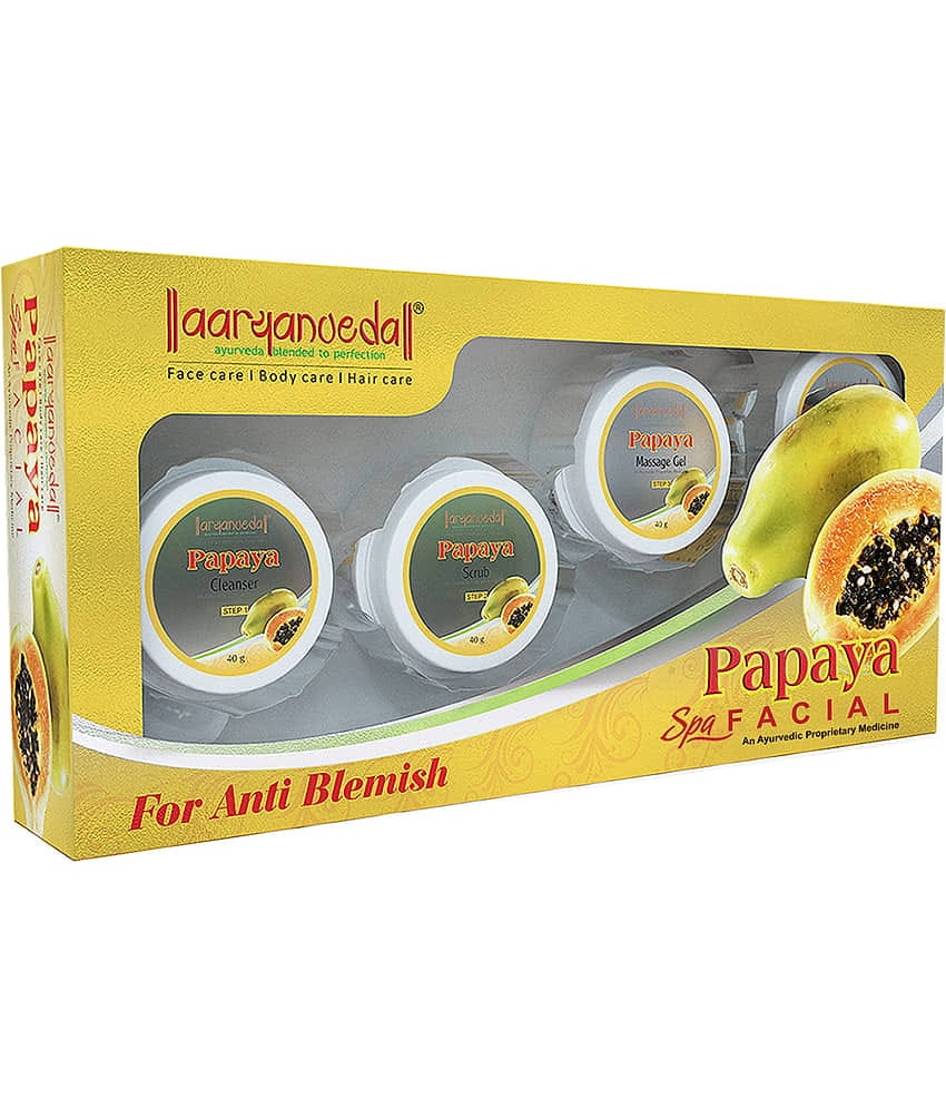 Aaryanveda Papaya Facial Kit ,Skin Brightening & Revitalizing Treatment for a Glowing Skin, 210g