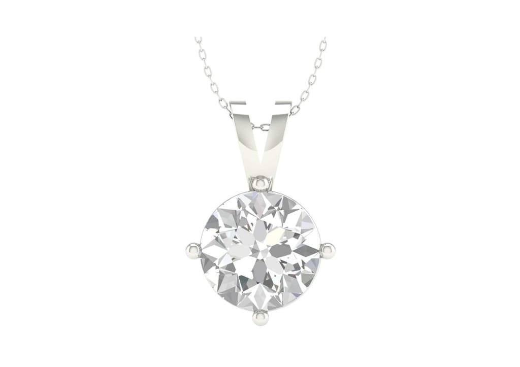Classic Round Solitaire Necklace
