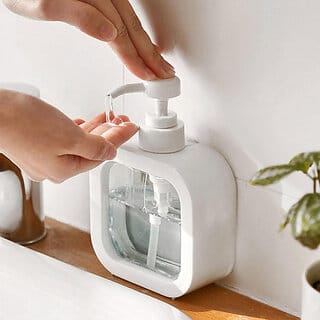 Liquid Soap Dispenser Bottle with Pump | Clear, Leakproof, for Hand Soap, Lotion & Conditioner