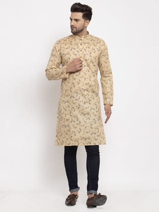 Men's Cotton Blend Printed Kurta