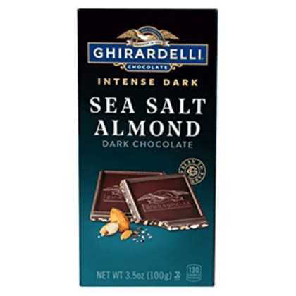 Ghirardelli Intense Dark Sea Salt Almond Dark Chocolate Bars, 100 gm