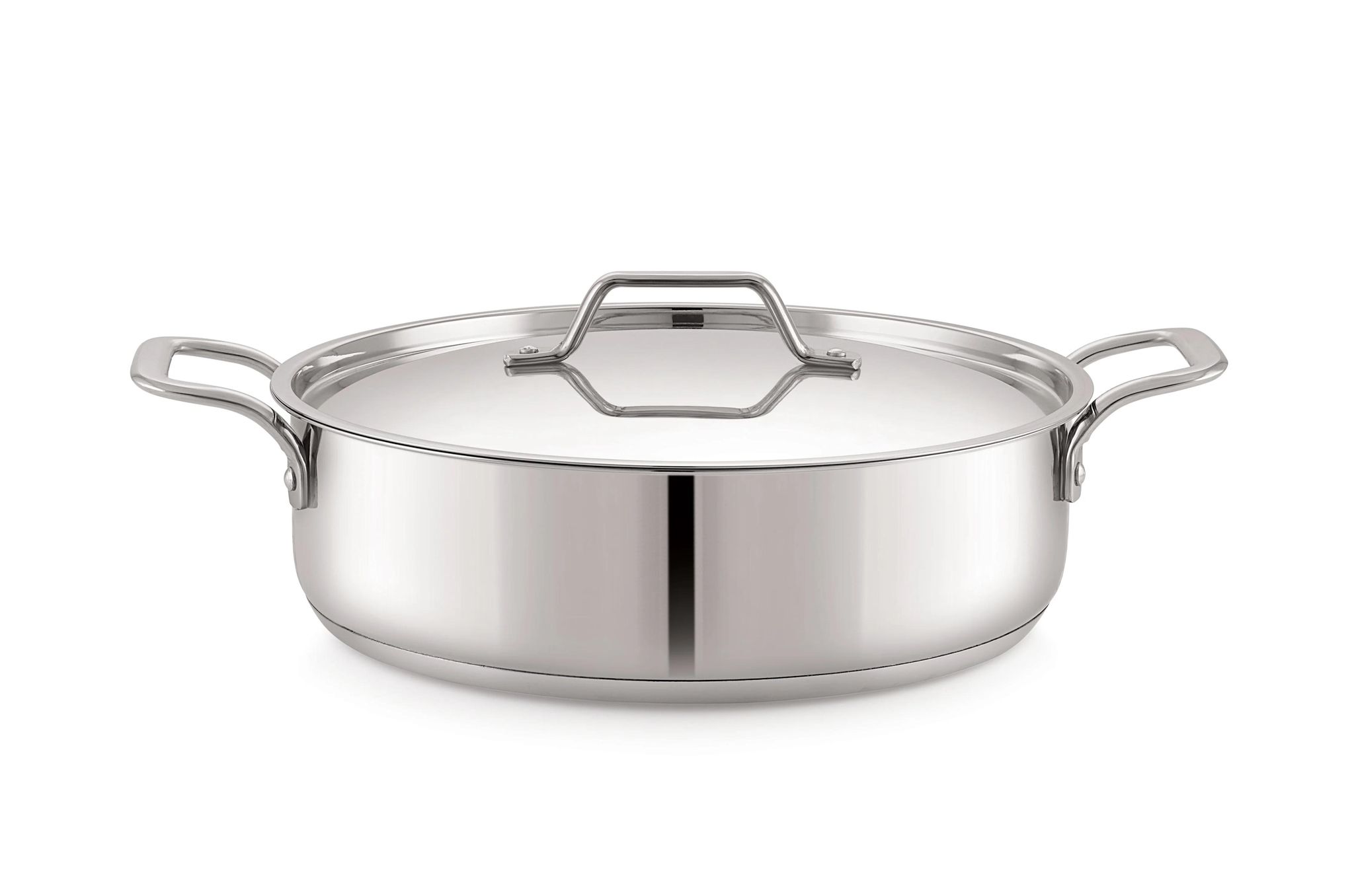 Sonu Stainless Steel Quantum Series Skillet | Fry pan with Lid Mirror Finish