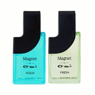 Ossa Magnet Aqua Fresh Unisex Eau De Parfum Combo Pack Long Lasting Fragrance Perfume for Men Women (Pack of 2) Ossa Magnet Aqua Fresh Unisex Eau De Parfum Combo Pack Long Lasting Fragrance Perfume for Men Women (Pack of 2)