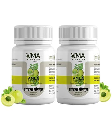 Uma Ayurveda Amla Herbal Ayurvedic Capsule 60 No.S Pack of 2