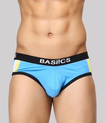 BASIICS By La Intimo Pack of 1 Spandex Briefs For Men's ( Blue )