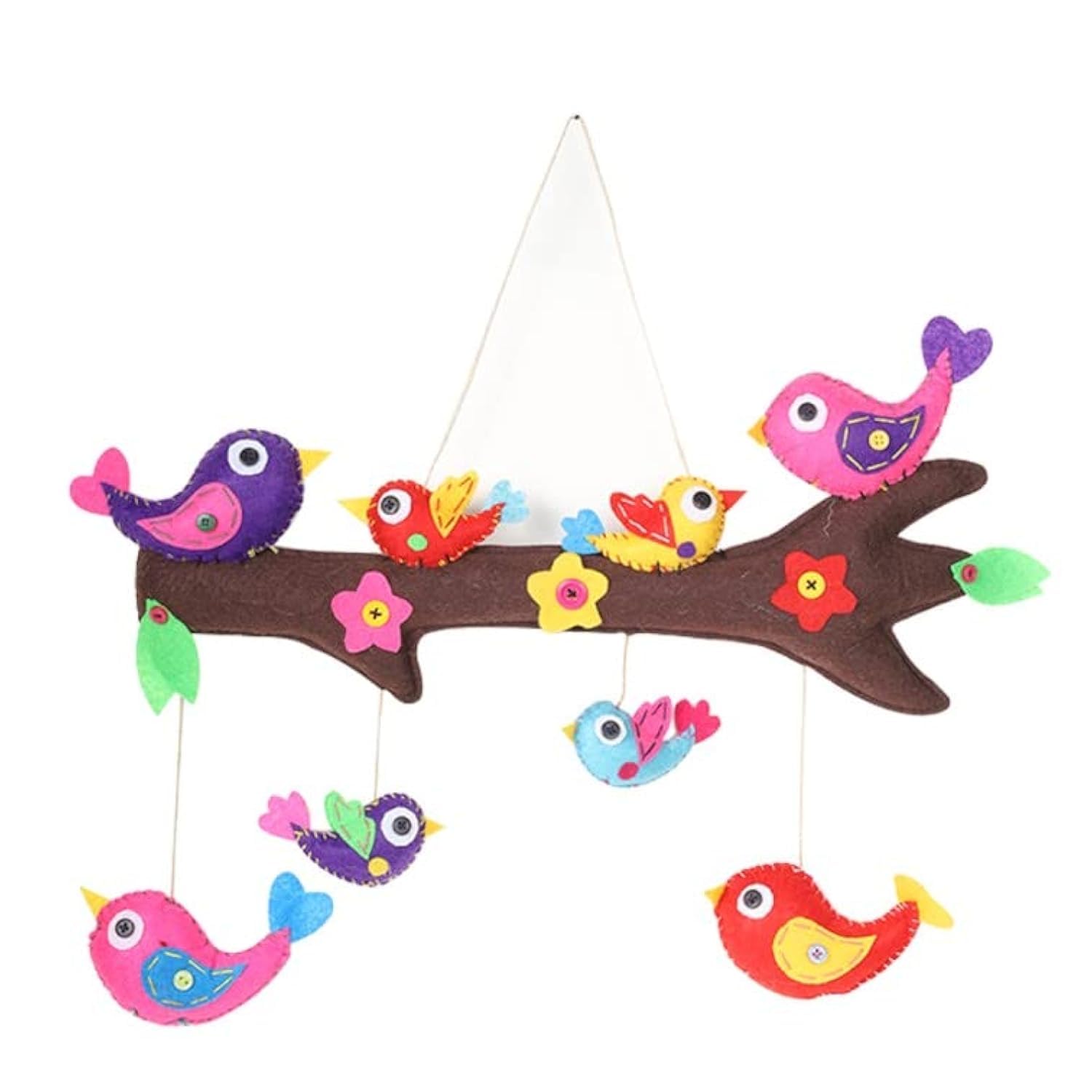 Fairbizps Handmade 8 Colourful Birds Welcome Door Hanging, Wall Hanging for A Captivating Home Ambience