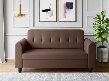 Rewind 3 Seater Sofa (Leatherette, Crush Brown)