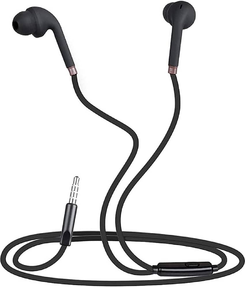 Zebronics Zeb-BRO+ in Ear Wired Earphone with Mic, 3.5mm Jack 1.2meter Cable, Multi Function Button 14mm Driver
