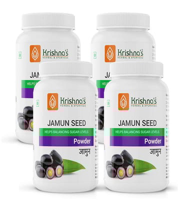 Krishna's Herbal & Ayurveda Jamun Seed Powder, 100 g Pack Of 4