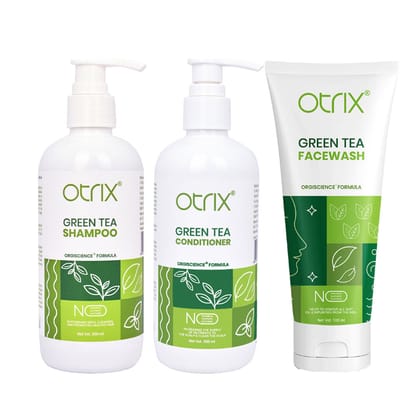 Otrix Green Tea Hair & Skin Care Terrific Trio - Detoxify, Nourish & Revitalize