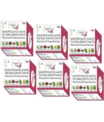 KOZIAN Freshness Enriched With Neem & Tulsi Oil Bathing Bar for All Skin Type ( Pack of 6 )