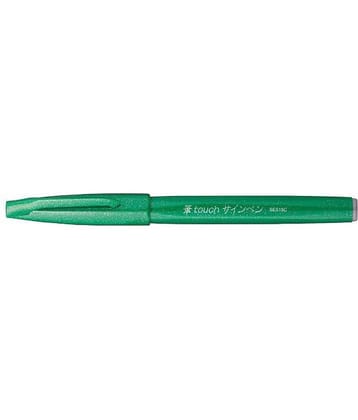 PENTEL SES15C Fine & Flexible Brush Tip Nib Sketch Pens  with Washable Ink (Set of 2, Green)