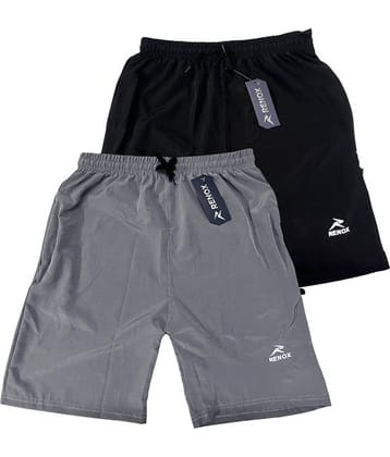 Renox Multicolor 4 Polyester Men's Shorts ( Pack of 2 )