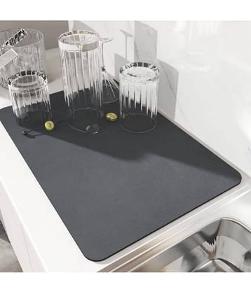 THRIFTKART - Dish Drying mat for Kitchen Water Absorbent mat Drying mat for Kitchen Utensils Large Dry mat for Kitchen Utensils Drying mat Water Absorbent (Multicolor; 1 pcs)