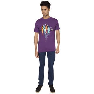 Red Line Imperial Purple Printed Crew Neck