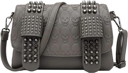 Howkly Gothic Skull Cross body Bag Skull Shoulder Bag Purse