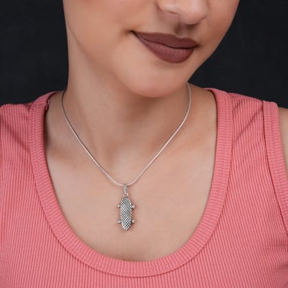 Skate Board Silver Pendant