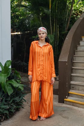 Maira Co-ord Set (Orange)-S
