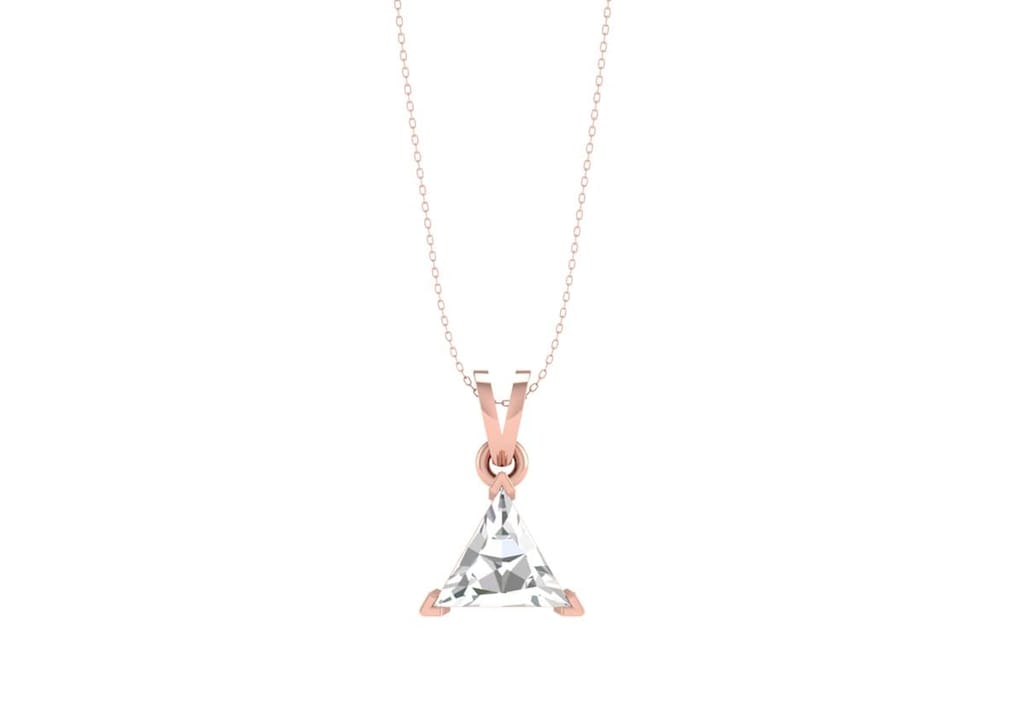 Classic Triangle Solitaire Necklace