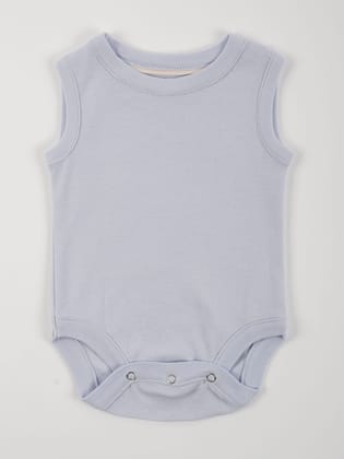 Heather Colored Cotton Jersey Vest-0-3 months