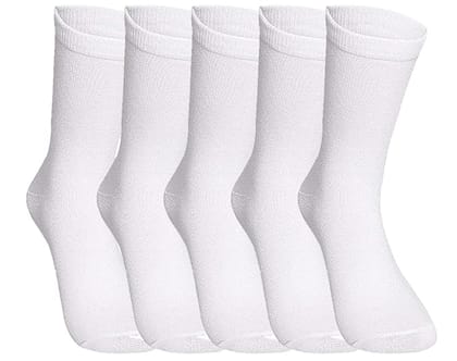VOICI Men's Formal Socks Black, White Blue and Grey Color Free Size - White 5