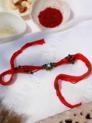 Surkh Lotus Rakhi-Red